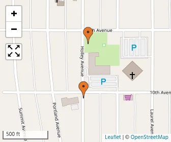 Area schools map